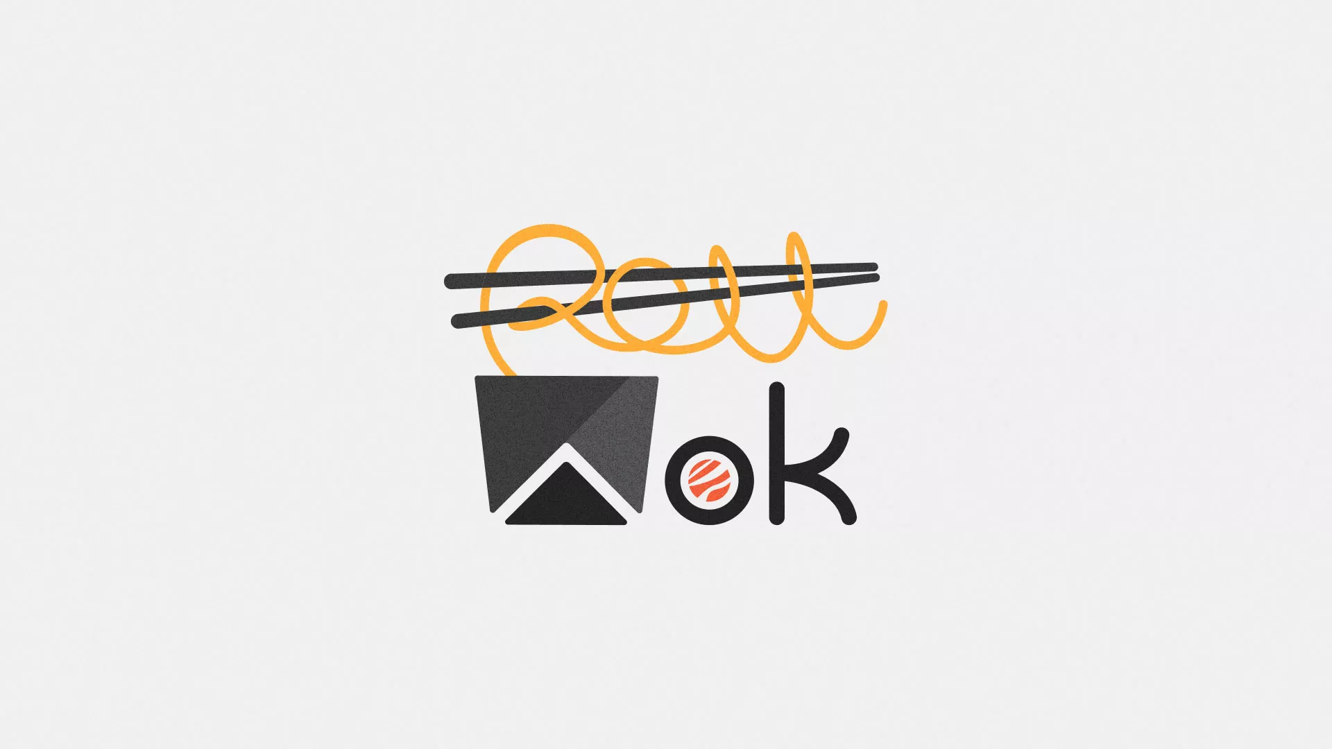 Разработка логотипа суши-бара «Roll Wok Club» в Судже